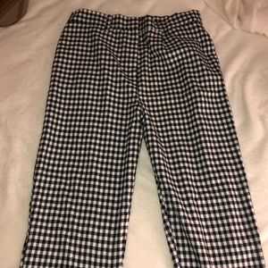 Gingham print pants